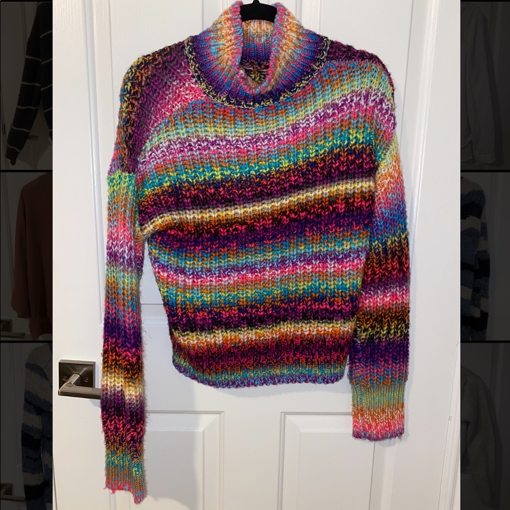 Colorful knit sweater